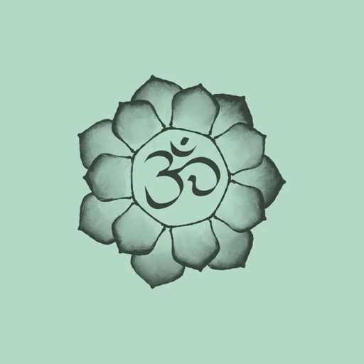 Logo de Shanti: flor de loto con el Om